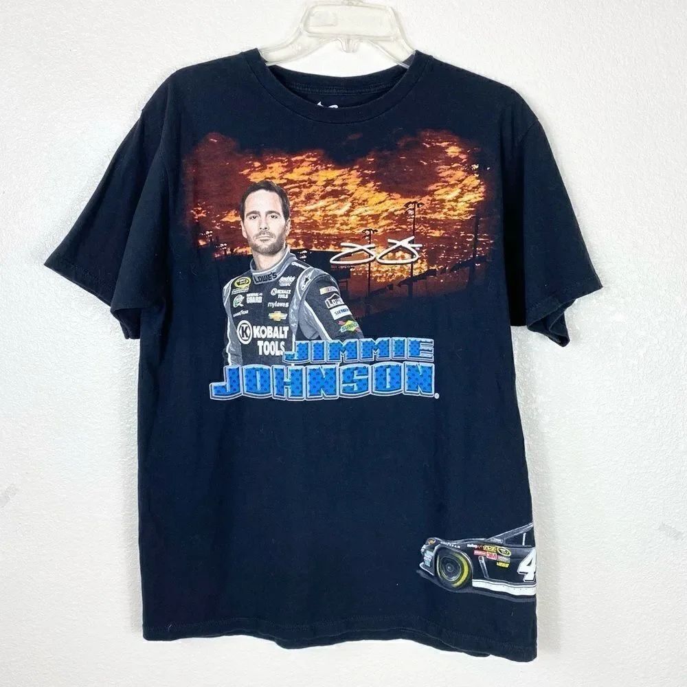 Jimmie Johnson Nascar Racing Chase Authentics Black Tshirt
